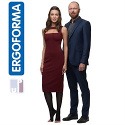 Чулки компрессионные Ergoforma UP унисекс 1 класса компрессии с открытым носком, черные EU 216 р.2