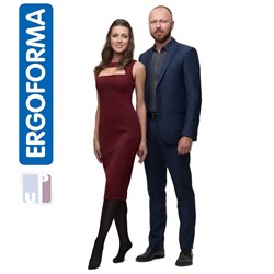 Чулки компрессионные Ergoforma UP унисекс 2 класса компрессии с закрытым носком, черные EU 224 р.2